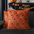 4TH Emotion Halloween Ghost Decorative Pillow Covers 18x18 Set of 2, Rust Red by 4THEmotion