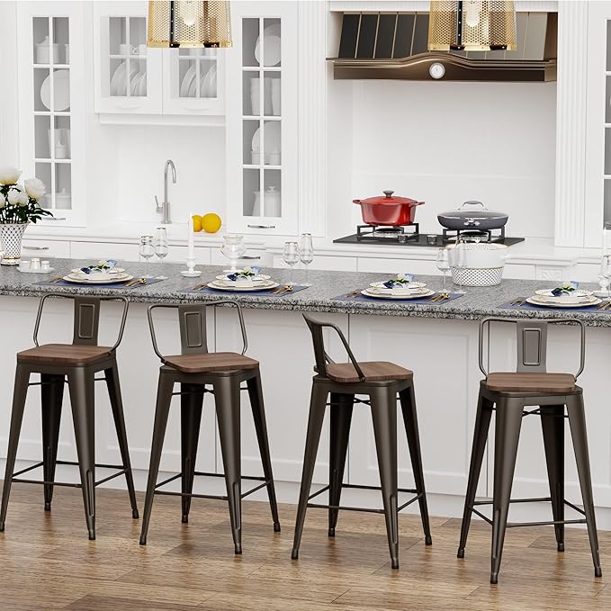 30 Inch Swivel Bar Stools Set of 4 - Image 8