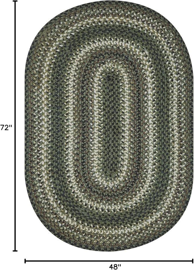 Homespice Pinecone Braided Oval Area Rugs 4x6' - Image 2