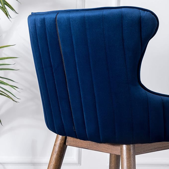 Roundhill Furniture Leland Fabric Upholstered Counter Height Wingback Stools - Image 6