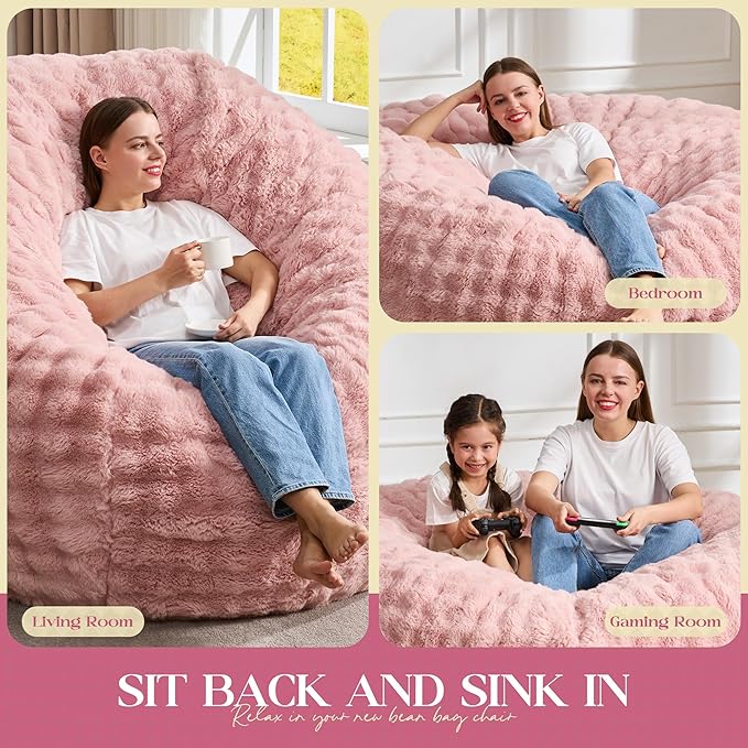 Hobestluk Bean Bag Chairs 4ft Beanbag Chair - Image 5
