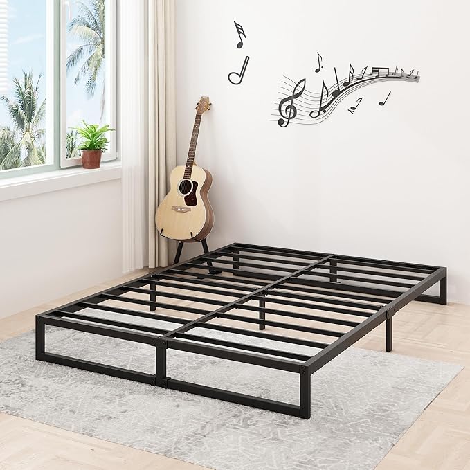 9 Inch Full Bed Frame No Box Spring Needed, Heavy Duty Metal Platform Beds - Image 6
