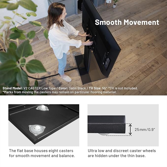 WALL V2 Caster High Type | Minimalist Rolling TV Stand - Image 4