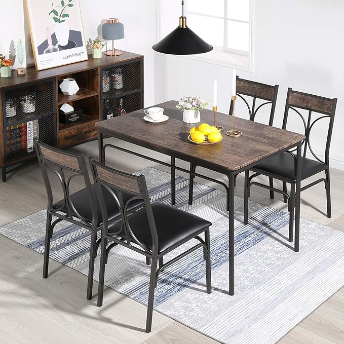 VECELO Kitchen Dining Room Table Set - Image 2
