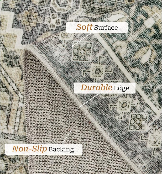 zesthome 6x9 Area Rug, Super Soft Washable Rugs - Image 4