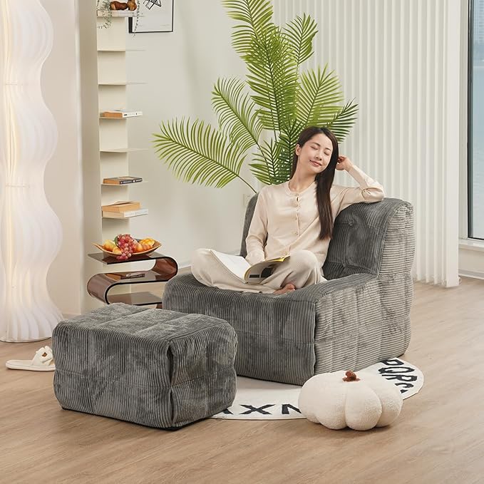 N&V CUBICUS Single Seated Foam Sofa, Armless Floor Sofa - Image 3
