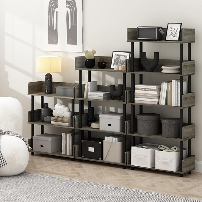Furinno Turn-N-Tube 3-Tier Multipurposes Display Rack, Open Shelf Rack/Storage - Image 2