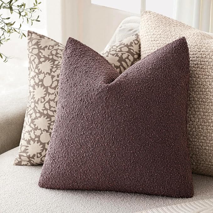 Foindtower Set of 2, Decorative Textured Boucle Throw Pillow Covers Accent - Image 5