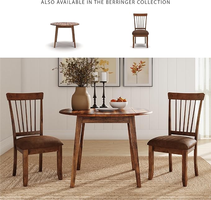 Signature Design by Ashley Berringer Dining Room Round Drop Leaf Table - Image 6