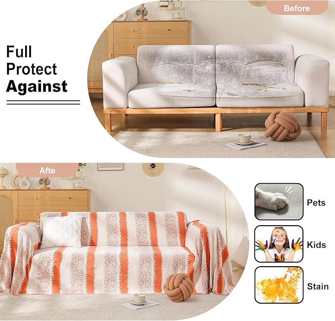Boho Sofa Cover, Couch Covers for 3 Cushion Couch Sofa Pet Friendly, Sofa Cover - Image 5