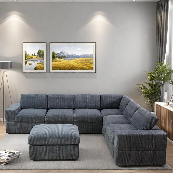 L Shaped Sectional Couches for Living Room, Modular Sectional Sofa - Image 3