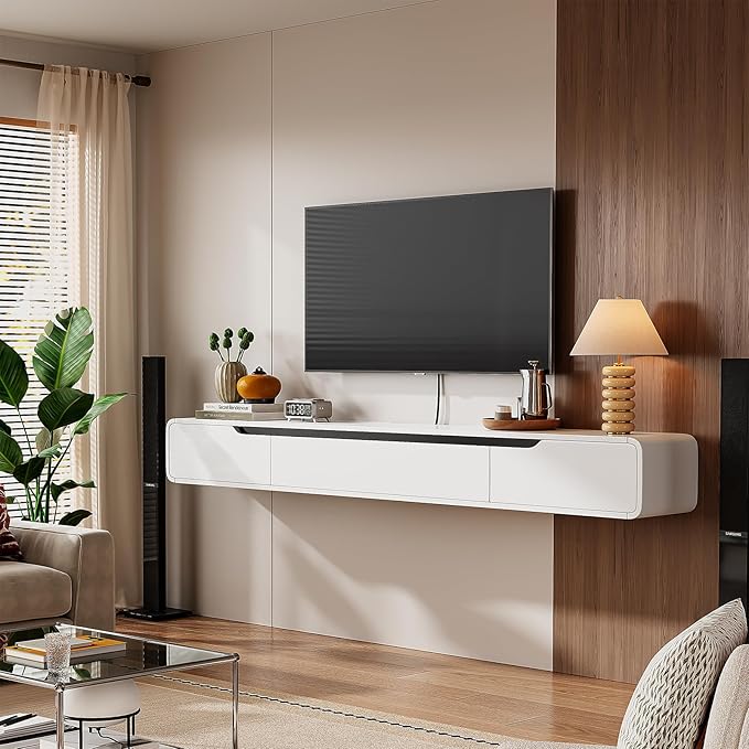 Fully-Assembled Floating TV Stand by FloatiCasa