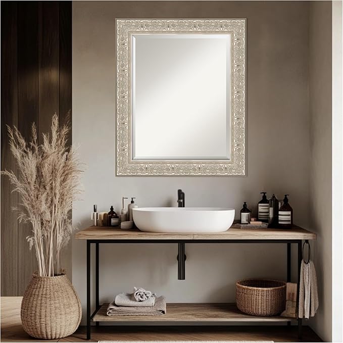 Amanti Art Silver Bathroom Mirror - Image 4