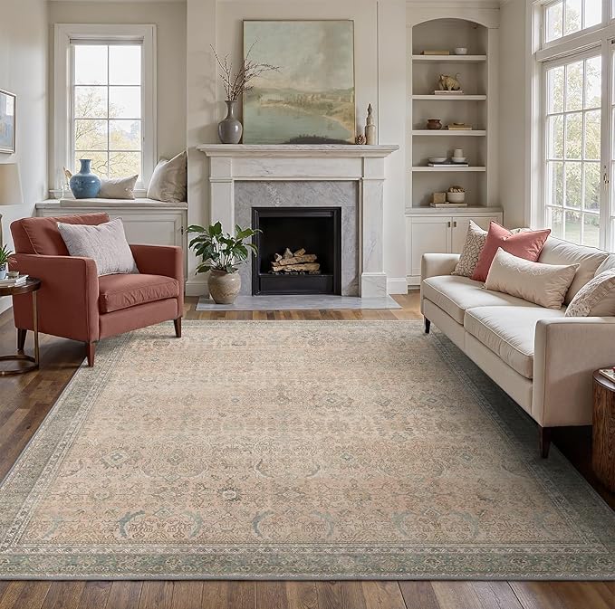 9X12 Area Rugs Machine Washable Rugs by BESBLEE