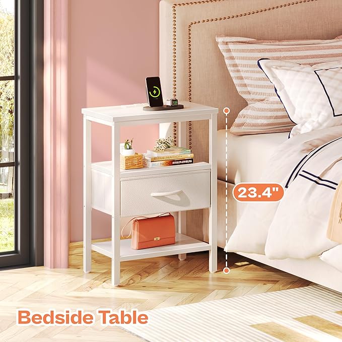 SUPERJARE Nightstand Set of 2, Bed Side Tables - Image 3