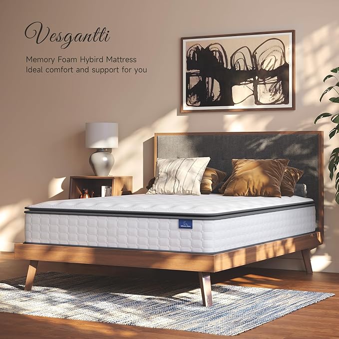 Vesgantti Full Size Mattress, 10 Inch Hybrid Full Mattress in a Box, Pillow Top - Image 3