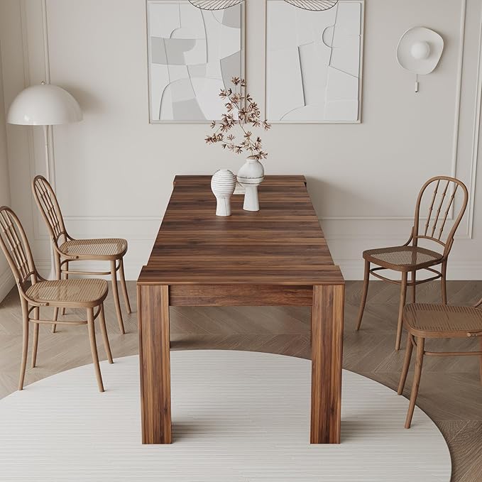 KEIKI 20"-118.5" L Extendable Foldable Dining Room Table - Image 4