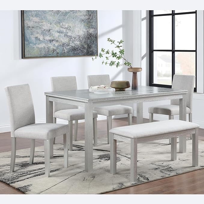 Ball & Cast 6 Piece Dining Table Set, Kitchen Table Set by BallCast