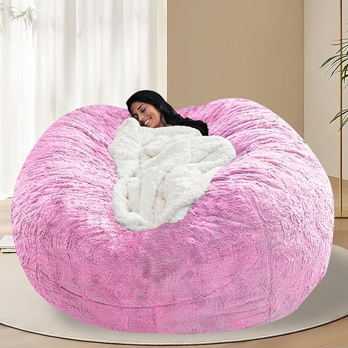 BCU 7FT Big Bean Bag for Adults Kids Without Filling Oversized Bean Bag Chair by BCU