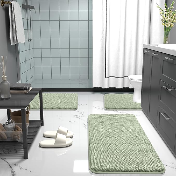 OLANLY Thick Memory Foam Bath Mat Rug 24x16, Extra Soft Absorbent Bathroom Rug - Image 7