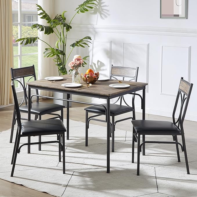 VECELO Kitchen Dining Room Table Set - Image 4