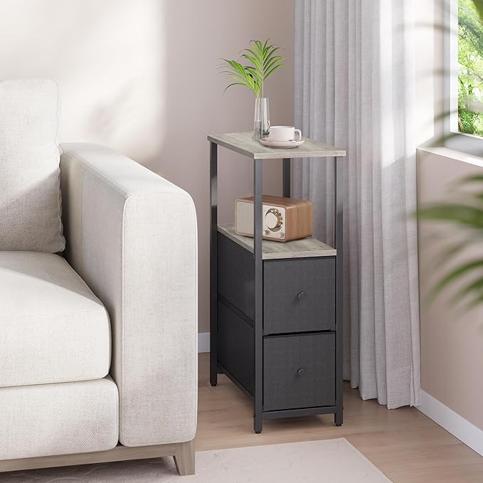 TUTOTAK Small Narrow End Table, Side Table, Nightstand - Image 4