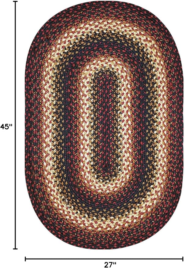 Prescott Jute Braided Oval Rugs 27x45 – Country Primitive Rugs - Image 2