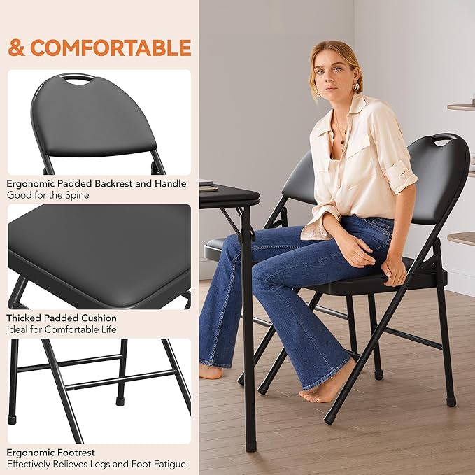 GarveeHome 2 Pack Folding Chairs - Image 4
