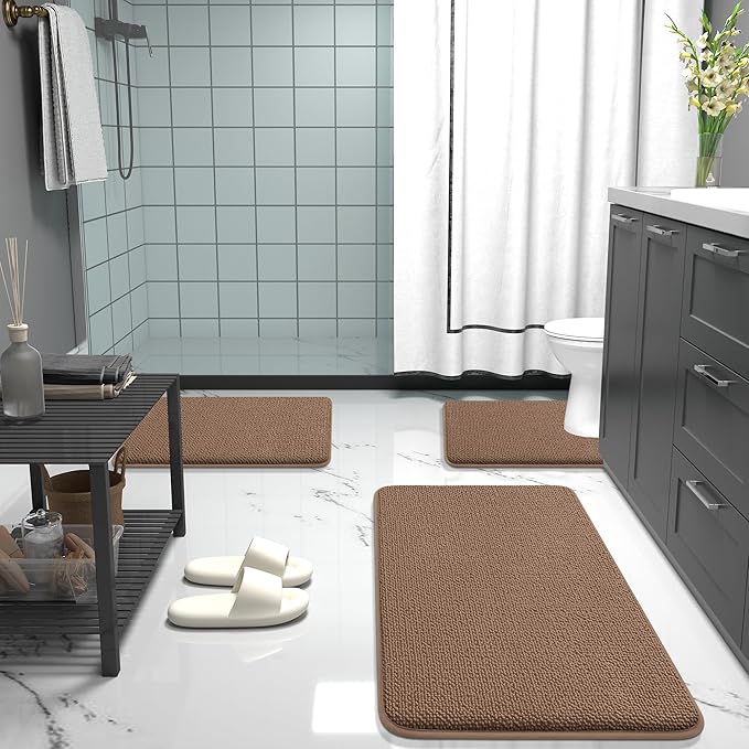 OLANLY Thick Memory Foam Bath Mat Rug 36x24, Extra Soft Absorbent Bathroom Rug - Image 7