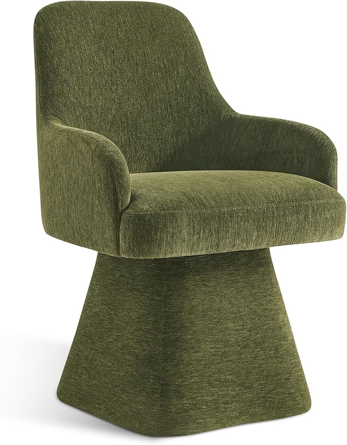 Swivel Dining Chair Set of 1, Mid Century Modern Chair Fabric Upholstered by Kislot