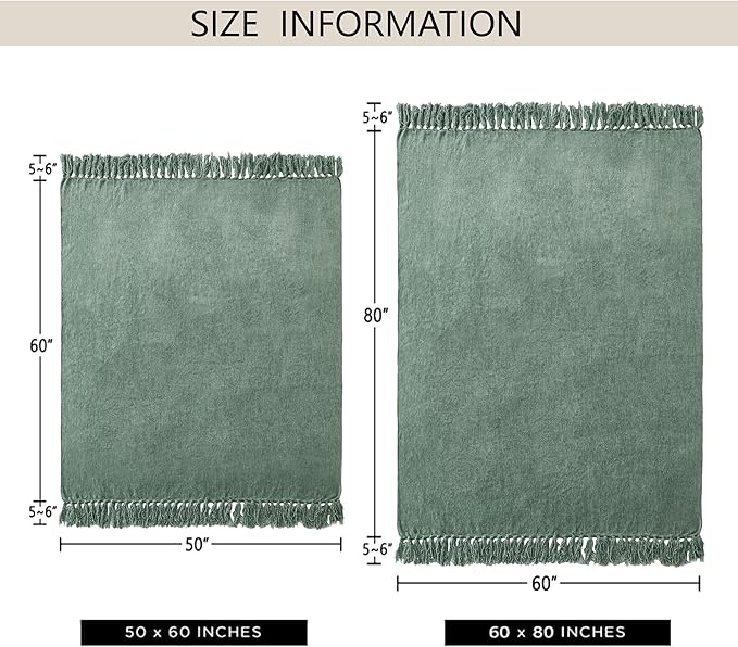 Chenille Throw Blanket for Couch 60"X 80" Twin, Soft Cozy Throws - Image 3