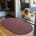 Jamestown Burgundy Oval Braided Rug, Everywhere by Homespice