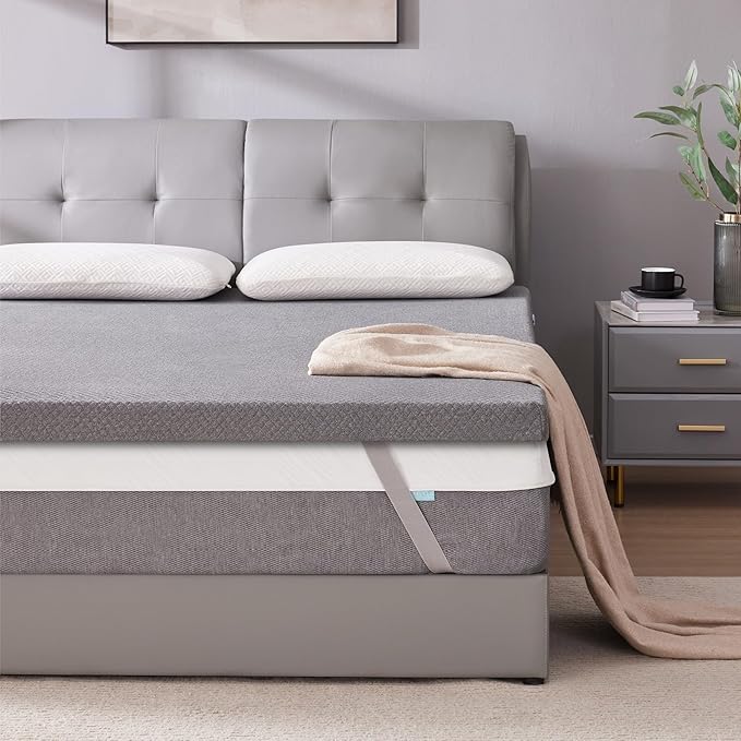 SINWEEK 3 Inch Gel Memory Foam Mattress Topper Twin Size, Pad by SINWEEK