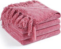 Chenille Throw Blanket for Couch 60"X 80" Twin, Soft Cozy Throws by LONGCREATE