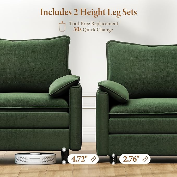 Vesgantti Large Modular Sectional Sofa, Big Comfy Cloud Couch - Image 3