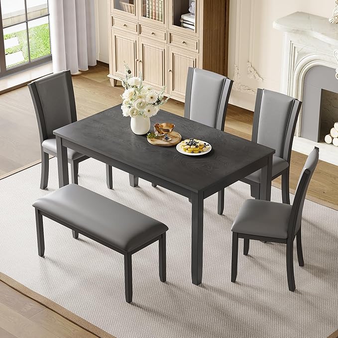 soges 6-Piece Large Dining Table Set - Image 2