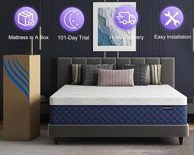 Full Mattresses, 10 Inch Hybrid Full Mattress in a Box, Memory Foam and - Image 6
