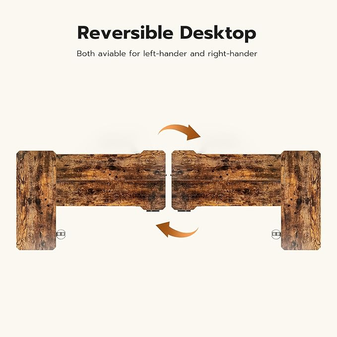 51" Reversiable L-Shaped Electric Standing Desk Adjustable Height Gaming Stand - Image 5