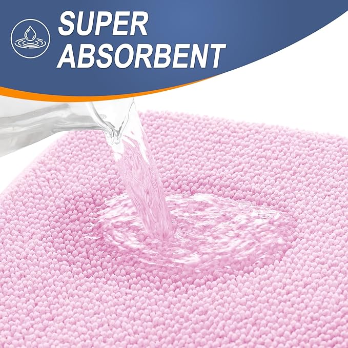 OLANLY Thick Memory Foam Bath Mat Rug 24x16, Extra Soft Absorbent Bathroom Rug - Image 3