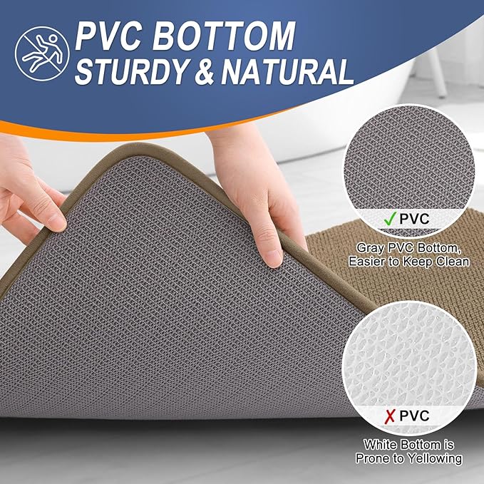 OLANLY Thick Memory Foam Bath Mat Rug 30x20, Extra Soft Absorbent Bathroom Rug - Image 4