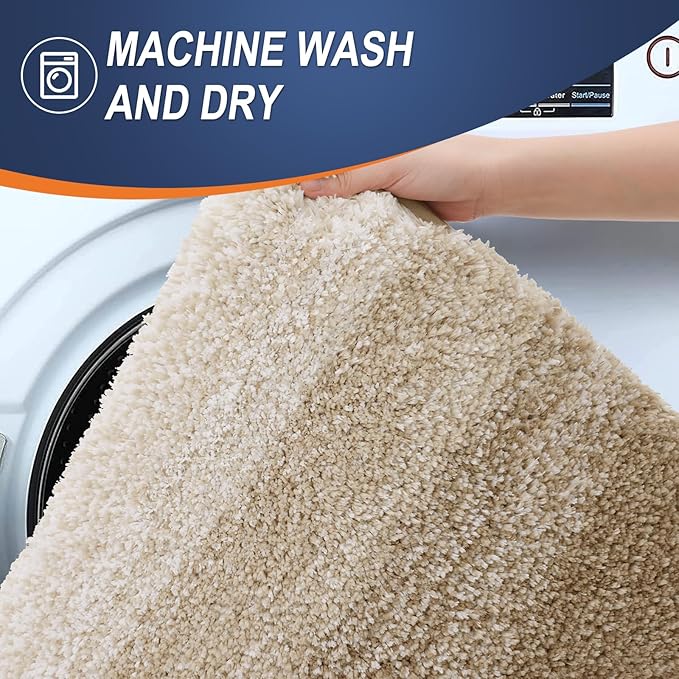 OLANLY Bathroom Runner Rugs 47x17, Extra Soft Absorbent Microfiber Bath Rugs - Image 5
