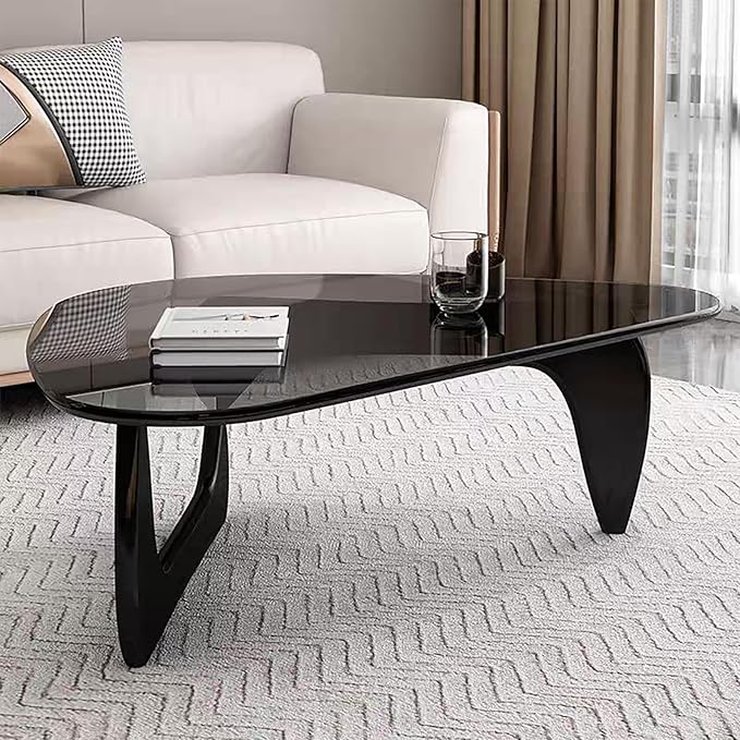 Modern Glass Coffee Table for Living Room, Mid Century Small Coffee Tables - Image 8