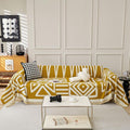 STACYPIK Boho Ginger Yellow Couch Cover, Reversible Sofa Cover L Shaped by STACYPIK