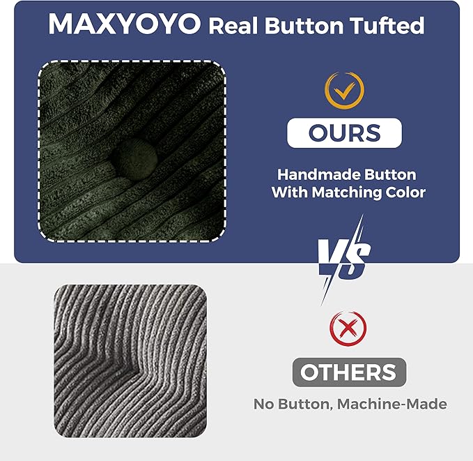 MAXYOYO 3 Seater Couch for Living Room, Boneless Couch - Image 9