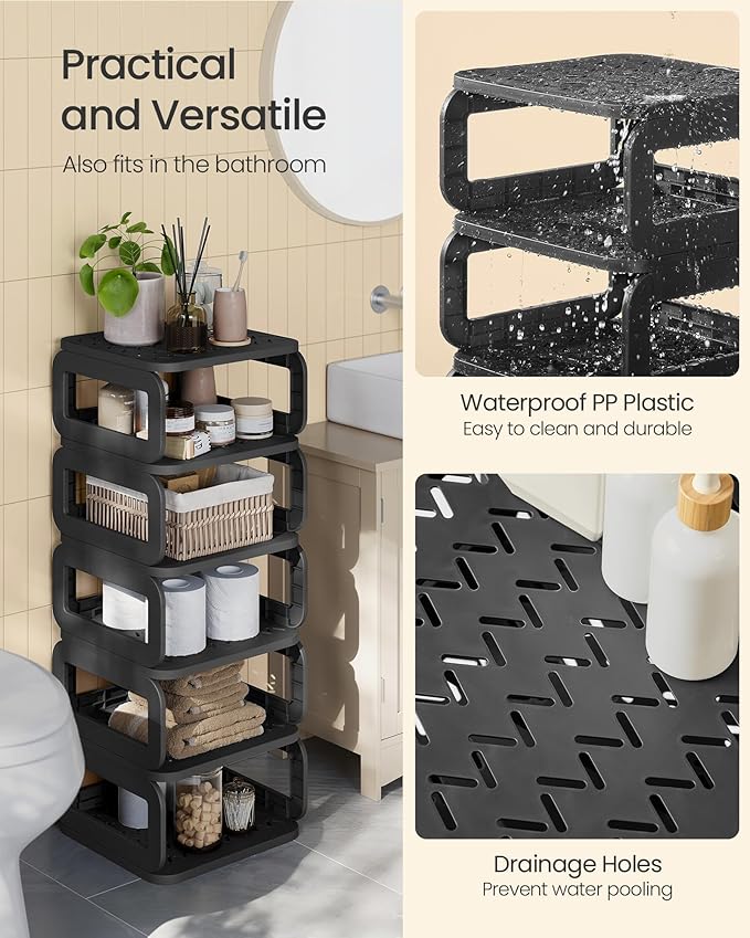 SONGMICS Shoe Rack, Shoe Organizer, 12 Shelves, Shoe Storage, Narrow Shoe Shelf - Image 5