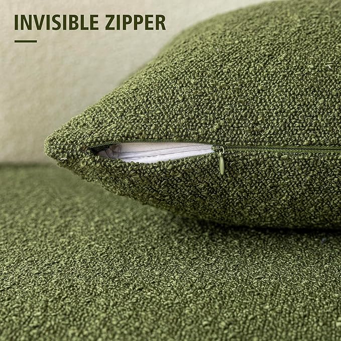 Foindtower Pack of 2, Decorative Textured Boucle Throw Pillow Covers Accent - Image 3