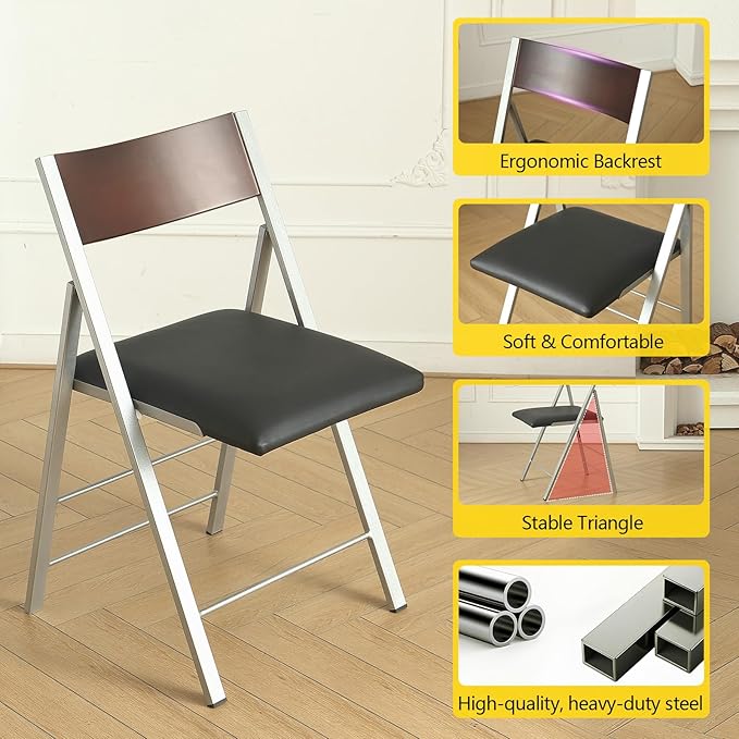 Folding Chairs with Cushion 2 Pack - Image 6