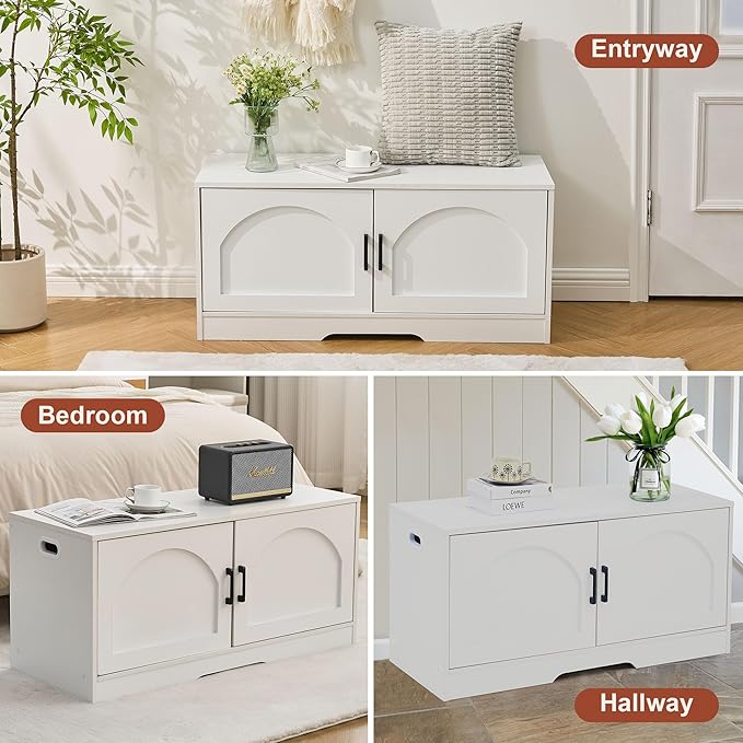 Shoe Bench, Entryway Storage Bench - Image 9