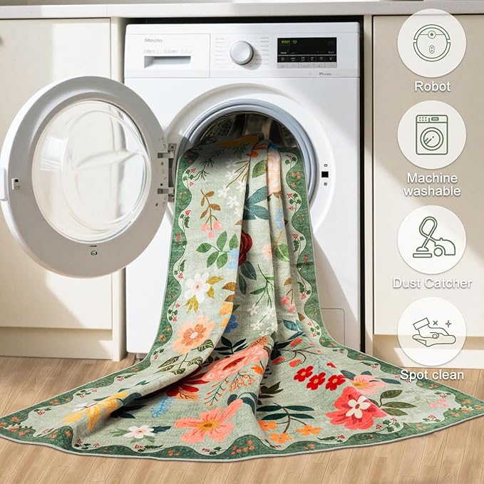 Runner Rug for Entryway: 2x10 Kitchen Rugs Non Slip Washable Ultra-Thin Soft - Image 7