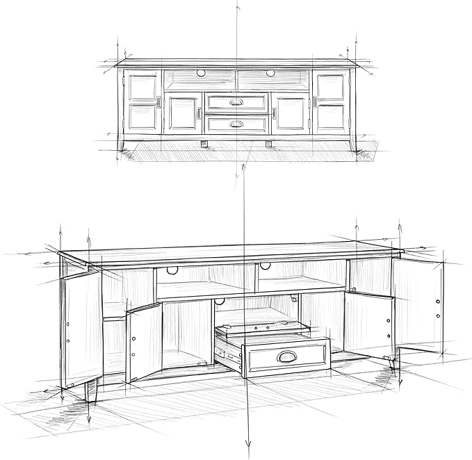 SIMPLIHOME Burlington SOLID WOOD 72 inch Wide Transitional TV Media Stand in - Image 11
